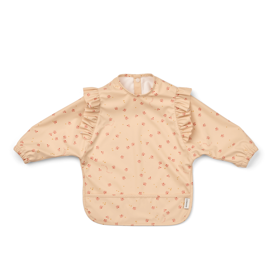 Wodoodporny śliniak z rękawkami Merle - mini butterfly, apple blossom / Liewood