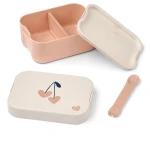 Lunchbox z przegródkami Kamil - sweetheart, sandy / Liewood