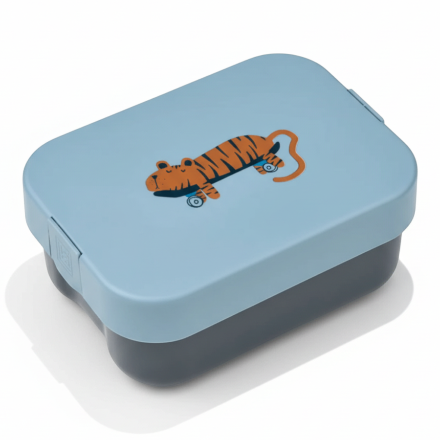 Lunchbox z przegródkami Kamil - tiger, beach blue / Liewood