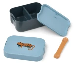 Lunchbox z przegródkami Kamil - tiger, beach blue / Liewood