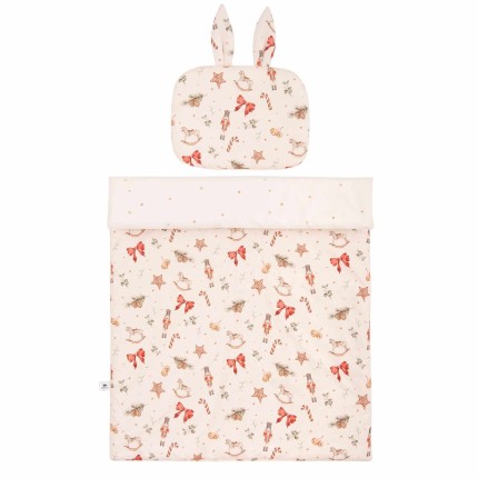 Pościel z wypełnieniem "S" z uszkami Merry Christmas / Samiboo