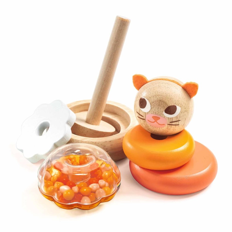 Drewniana układanka wieża KOTEK / Djeco