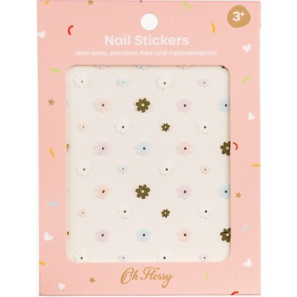 Naklejki na paznokcie dla dzieci - FLOWERS, hipoalergiczne / Oh Flossy