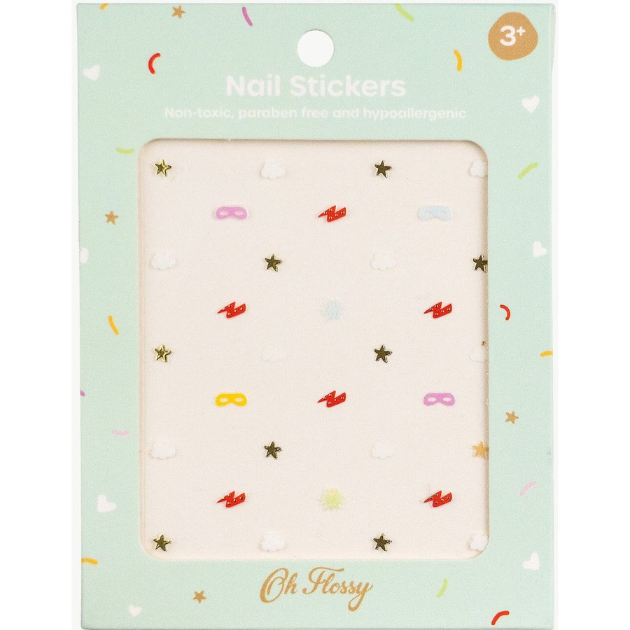 Naklejki na paznokcie dla dzieci - SUPERHERO, hipoalergiczne / Oh Flossy