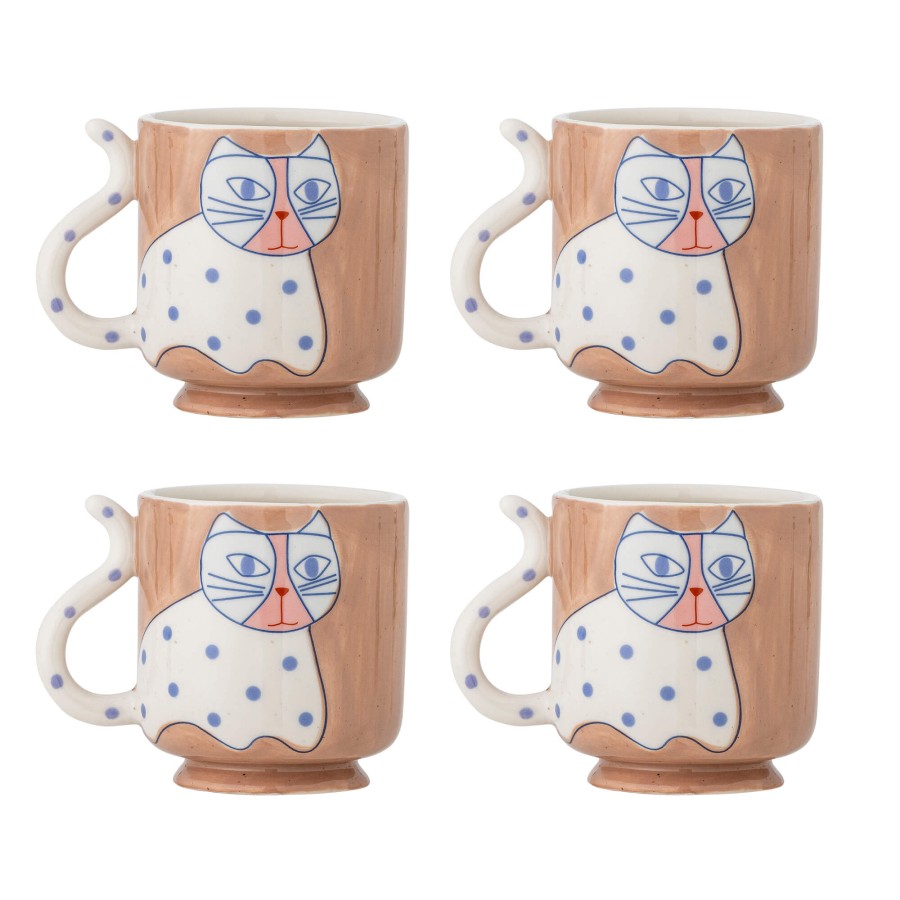 Zestaw kubków z kamionki Missy - Multi, 4szt. / Bloomingville Mini