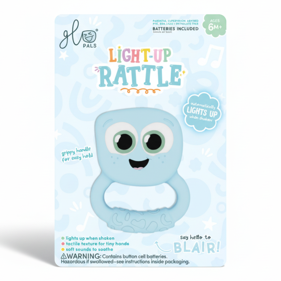 Grzechotka - gryzak świecąca w ciemności, aktywowana ruchem - Blair / Glo Pals