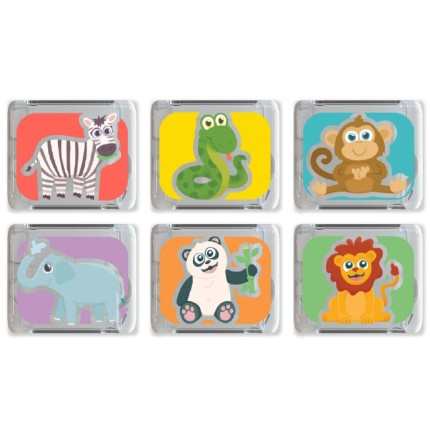 Kostki sensoryczne świecące w wodzie 6szt. - Zwierzęta / Glo Pals