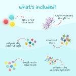 Wkład do słoików, figurki, brokaty i barwniki Fun Fillers - Space / Glo Pals