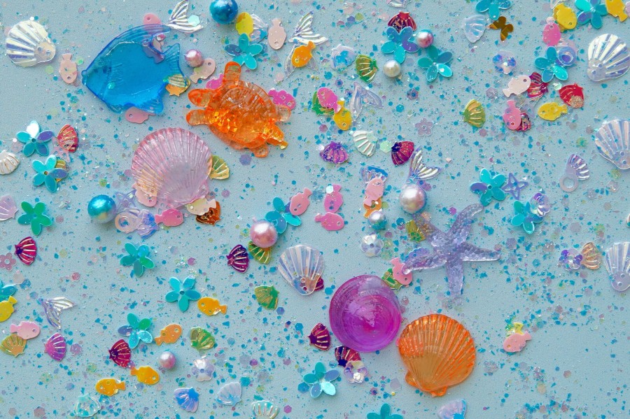 Wkład do słoików, figurki, brokaty i barwniki Fun Fillers - Sea / Glo Pals