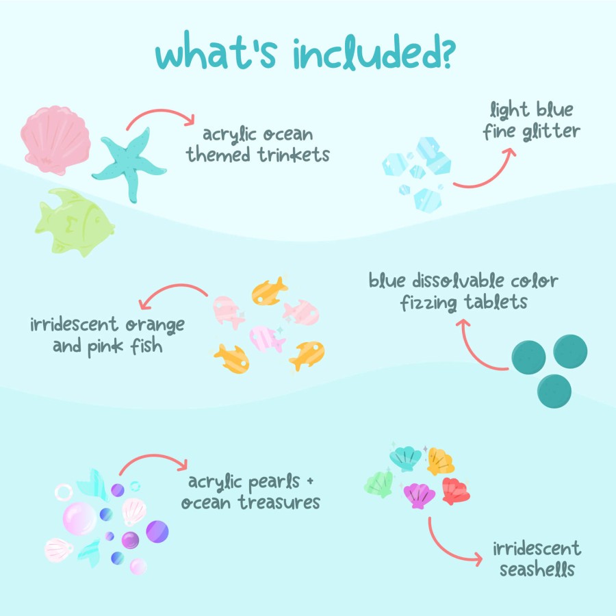 Wkład do słoików, figurki, brokaty i barwniki Fun Fillers - Sea / Glo Pals