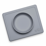 Silikonowa miseczka z podkładką 2w1 Mini Bowl szara / EZPZ