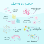 Wkład do słoików, figurki, brokaty i barwniki Fun Fillers - Fairy / Glo Pals