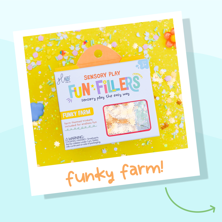 Wkład do słoików, figurki, brokaty i barwniki Fun Fillers - Farma / Glo Pals
