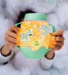 Zestaw sensoryczny DIY, świecący słoik z brokatami i figurkami Fun Fillers + naklejki gratis - ZOO / Glo Pals