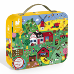 Puzzle obserwacyjne w walizce Farma 24 elementy 3+ / Janod