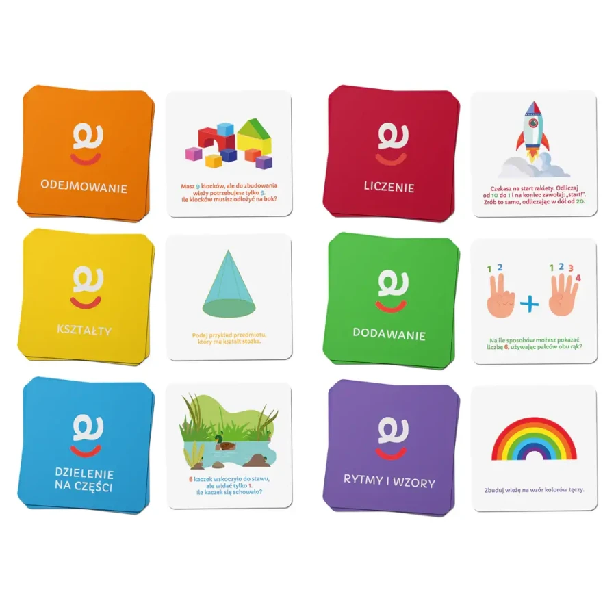 Karty do kostki aktywności - matematyka przez zabawę + mini e-book 3+ / rozwojowa mama