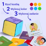 Karty do kostki aktywności - nauka przez zabawę 1+ mini e-book 2+ / rozwojowa mama