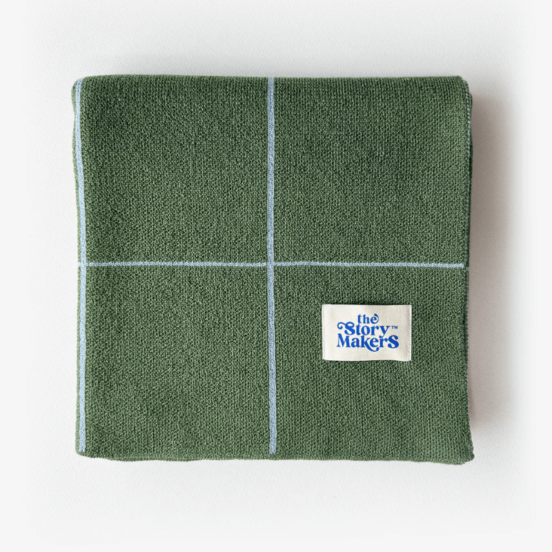 Koc merino - oliwkowy / The Story Makers