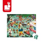 Puzzle obserwacyjne w walizce Rodzina misiów 54 elementy 5+ / Janod