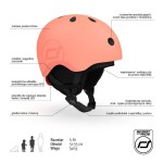Kask narciarski zimowy S-M dzieci 3+ Peach / Scootandride