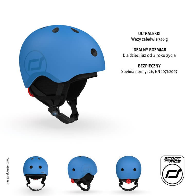 Kask narciarski zimowy S-M dzieci 3+ Ocean / Scootandride