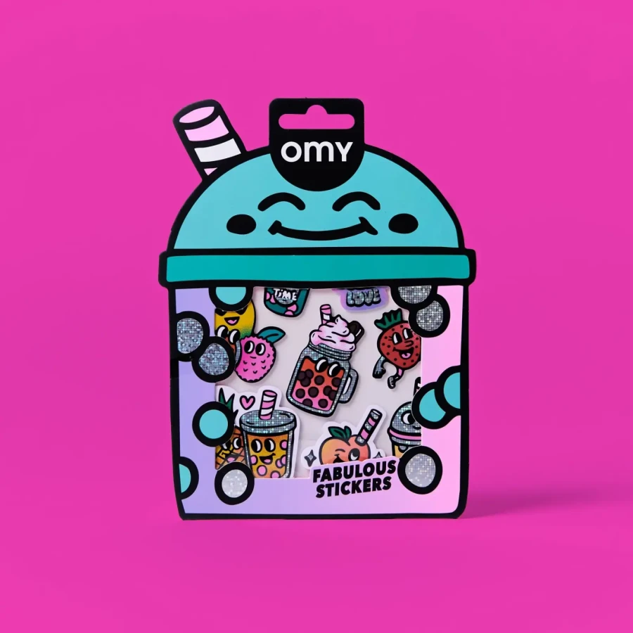 Odlotowe winylowe naklejki - BIG BUBBLE TEA / OMY
