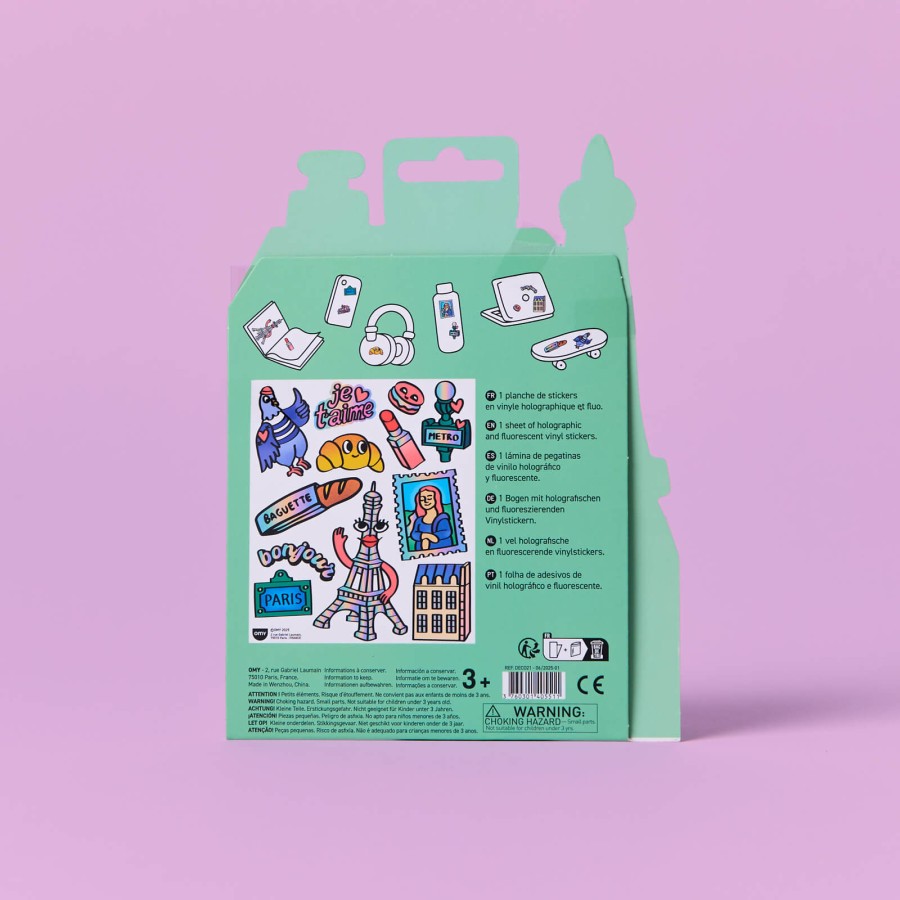 Odlotowe winylowe naklejki - BIG PARYŻ / OMY