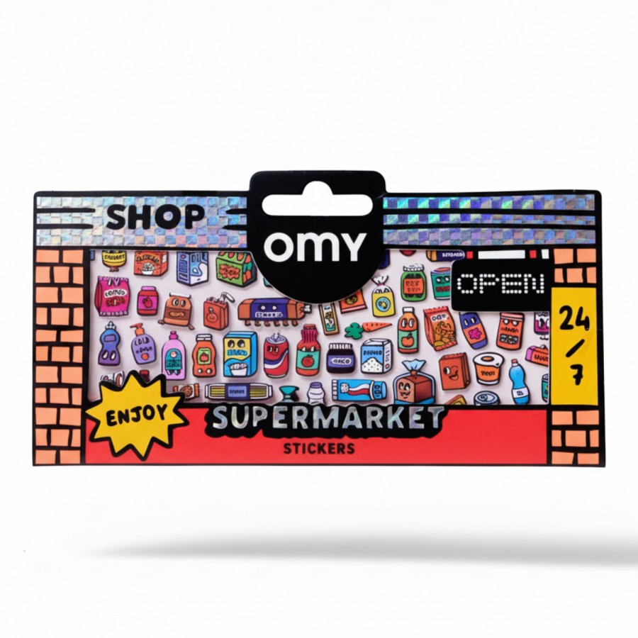 Odlotowe winylowe naklejki - BOUTIQUE SUPERMARKET / OMY