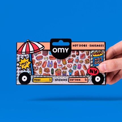Odlotowe winylowe naklejki - BOUTIQUE HOT DOG / OMY