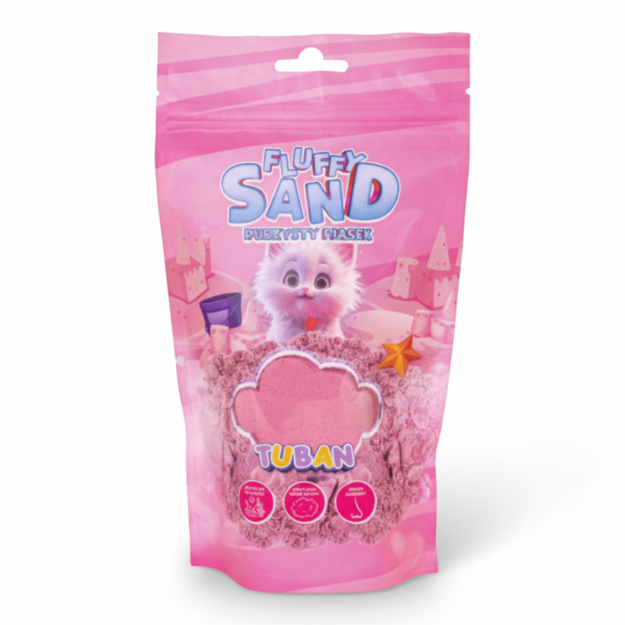 Puszysty piasek Fluffy Sand, 90g - różowy / Tuban
