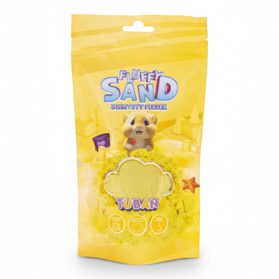 Puszysty piasek Fluffy Sand, 90g - żółty / Tuban