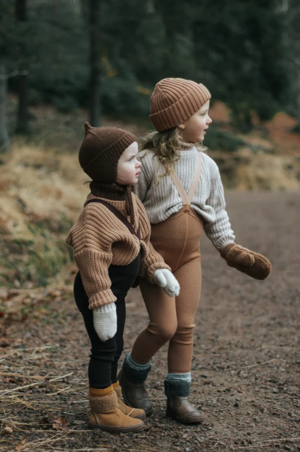 Rajstopki wełniane bez stópek Footless - Cappuccino Brown / Silly Silas