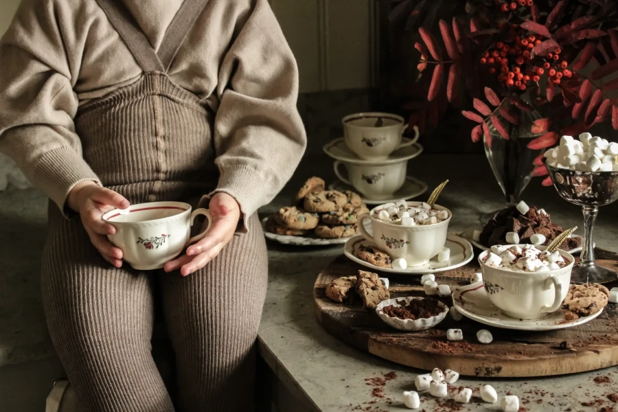 Rajstopki bawełniane bez stópek Footless - Cocoa Blend / Silly Silas