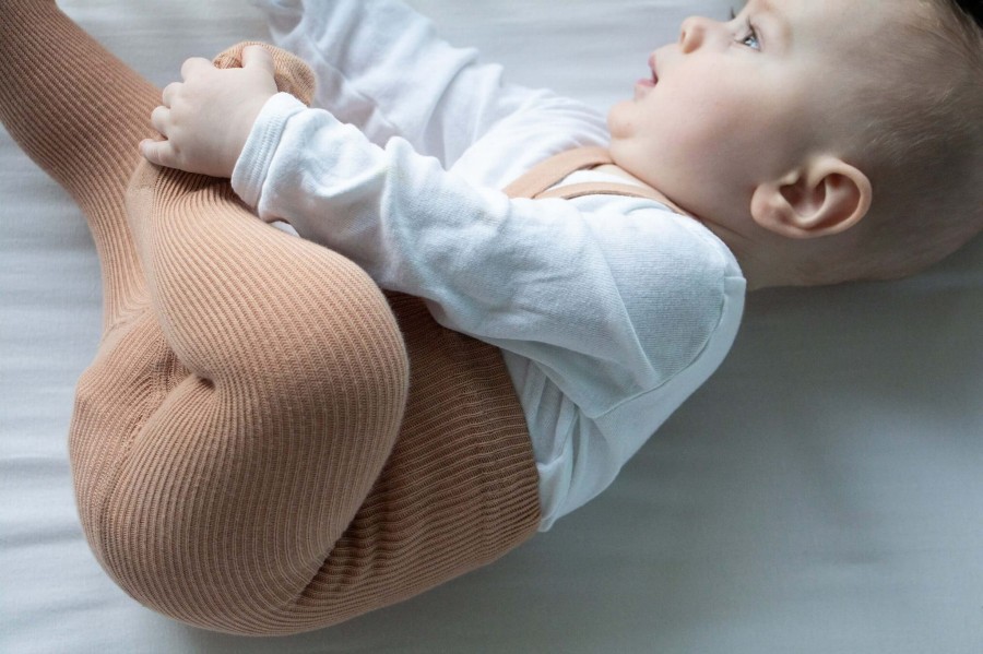 Rajstopki bawełniane ze stopkami Footed - Light Brown / Silly Silas