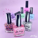 Lakier do paznokci Peach, 12 ml, bio brokat, roślinna formuła / Oh Flossy