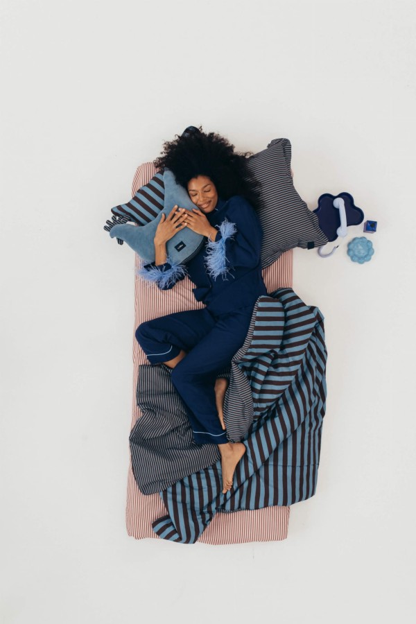 Komplet pościeli bawełnianej - STRIPES BLUE / La Millou