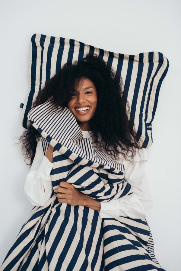 Komplet pościeli bawełnianej - STRIPES NAVY / La Millou
