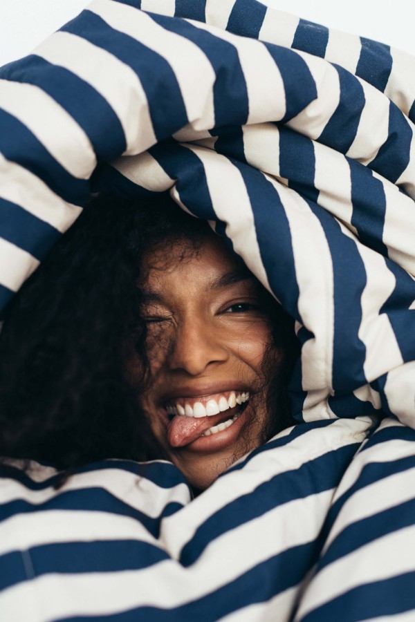 Komplet pościeli bawełnianej - STRIPES NAVY / La Millou