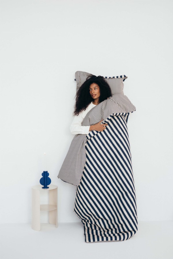 Komplet pościeli bawełnianej - STRIPES NAVY / La Millou