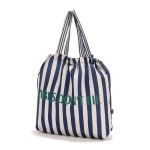 Shopper Bag z kieszonką - STRIPES NAVY / La Millou