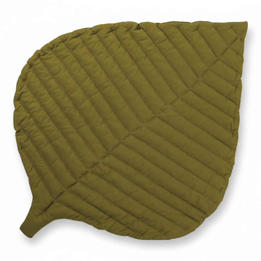 Mata do zabawy z bawełny organicznej w kształcie liścia - Sand Castle / Toddlekind