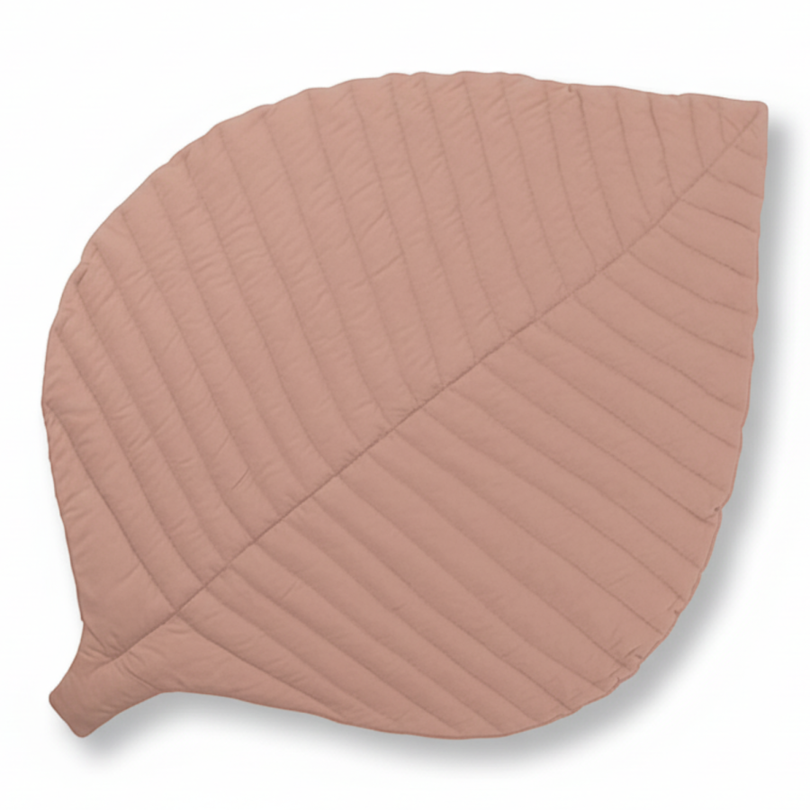 Mata do zabawy z bawełny organicznej w kształcie liścia - Sea Shell / Toddlekind