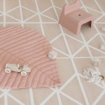 Mata do zabawy z bawełny organicznej w kształcie liścia - Sea Shell / Toddlekind