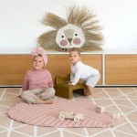 Mata do zabawy z bawełny organicznej w kształcie liścia - Sea Shell / Toddlekind