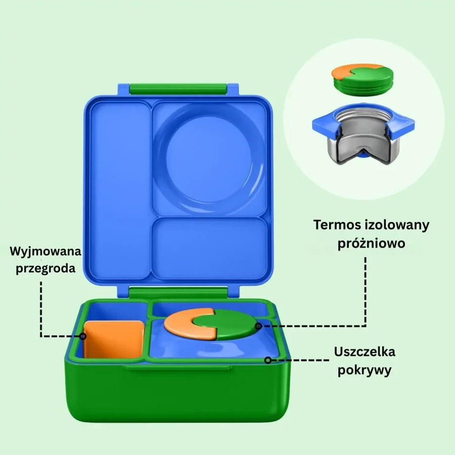 OMIEBOX lunch box z termosem, Monster Blue / OMIE