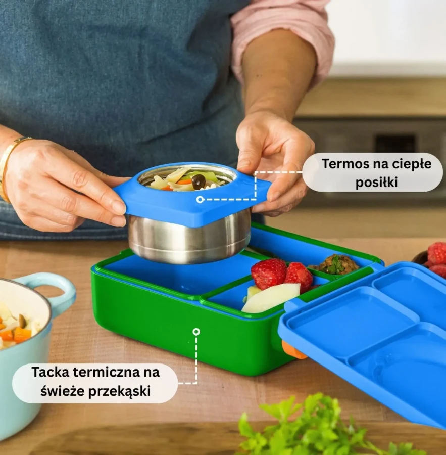 OMIEBOX lunch box z termosem, Monster Blue / OMIE