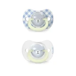 Smoczek fizjologiczny SX Pro świecący Wild & Free - niebieski, 2szt. / Suavinex