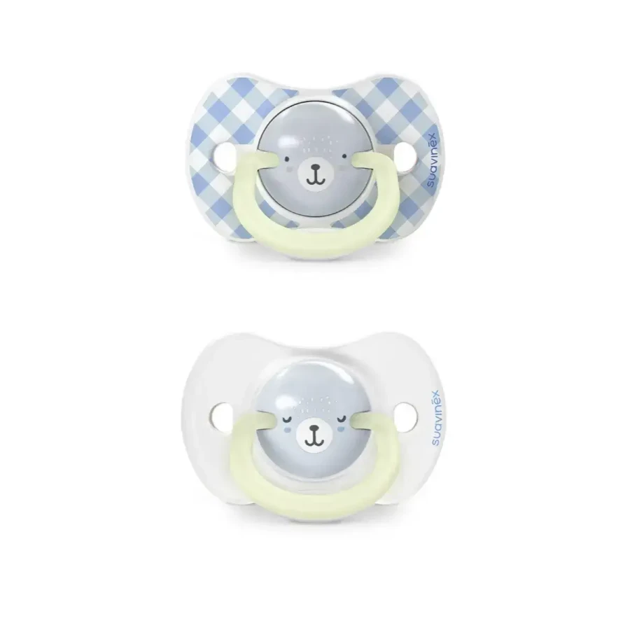 Smoczek fizjologiczny SX Pro świecący Wild & Free - niebieski, 2szt. / Suavinex