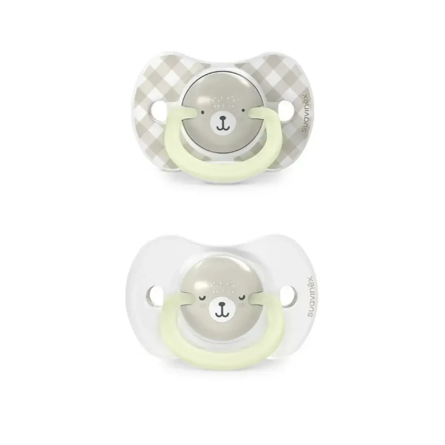 Smoczek fizjologiczny SX Pro świecący Wild & Free - beżowy, 2szt. / Suavinex