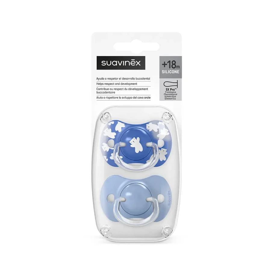 Smoczek fizjologiczny SX Pro Wild & Free - niebieski, 2szt. / Suavinex